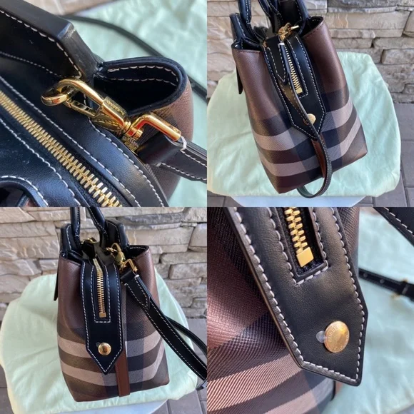 SOLD Burberry Catherine Smoked Check Tote Bag - Picture 9 of 16